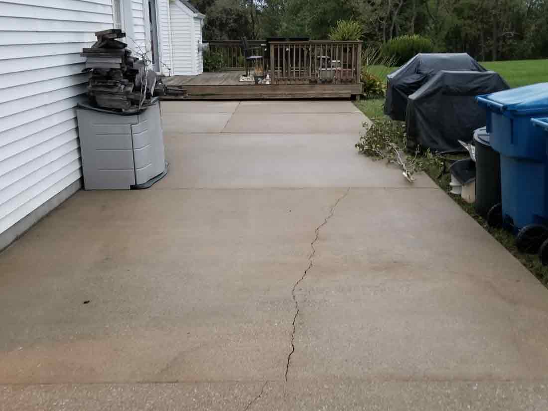 dirty driveway before after cleaned